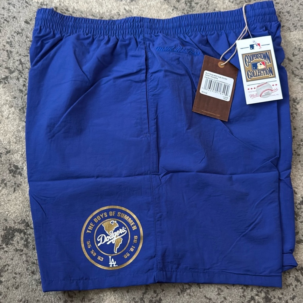 Mitchell & Ness Men's Royal Los Angeles Dodgers Team Heritage Woven Shorts